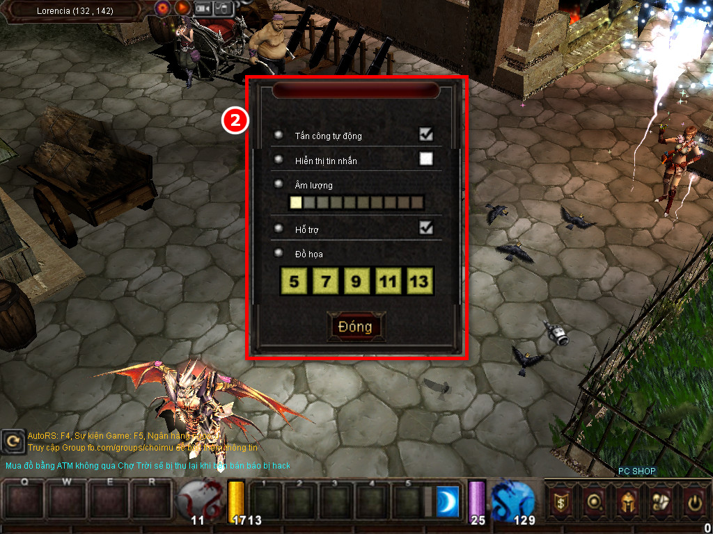 Chức năng chính của Game MU Hồng Long